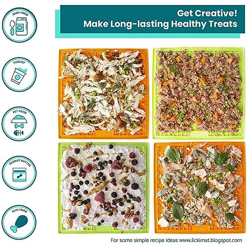 Procyon Hundebedarf Indus2 Licki Mat Buddy Large, Leckerlimatte, Treat Mat, Einheitsgröße, Farblig Sortiert: Grün oder Orange, 1 Stück (1er Pack)