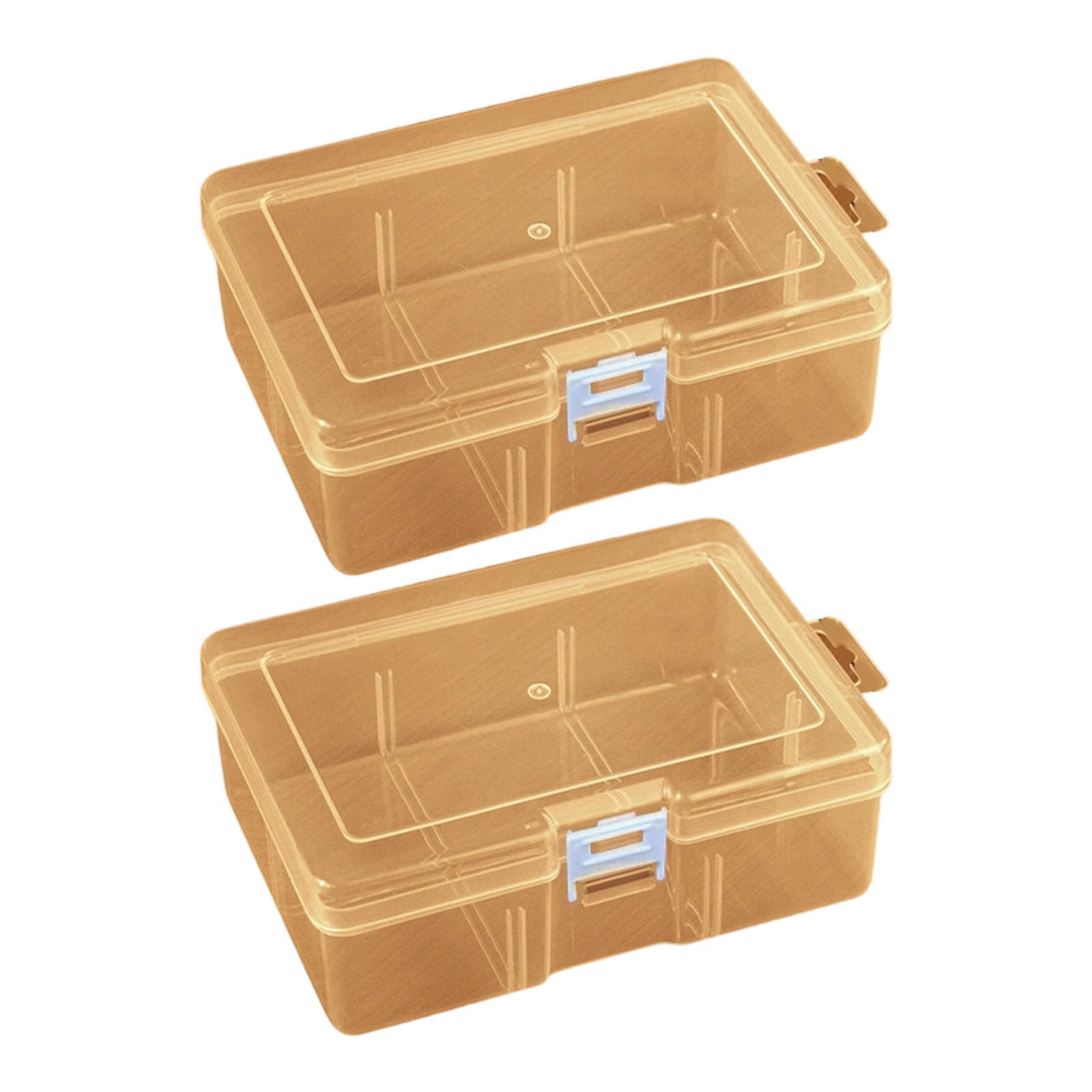 Clear Organiser Box with 6 Divisions Not Insert Panel for Easy Sorting and Quick Access Small Items Storage Craft Supply Container
