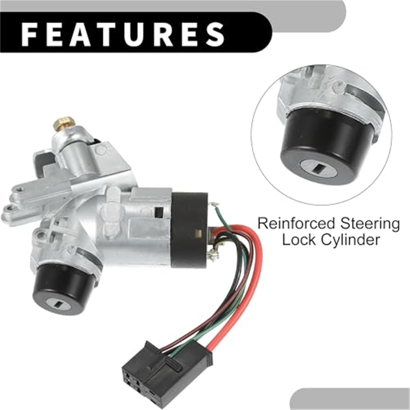 Gruppo cilindro di blocco interruttore di accensione con chiavi n. A9014600304 - Cilindro di blocco accensione auto Interruttore a chiave Avviamento, for Mercedes, for Sprinter 1995-2006 Metal