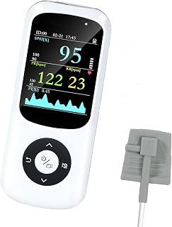 Handheld pulse oximeter Adult Finger Spot-Checking with respiration Rate Monitor, USB Rechargeable,Adjustable pulse and SpO2 level alarm