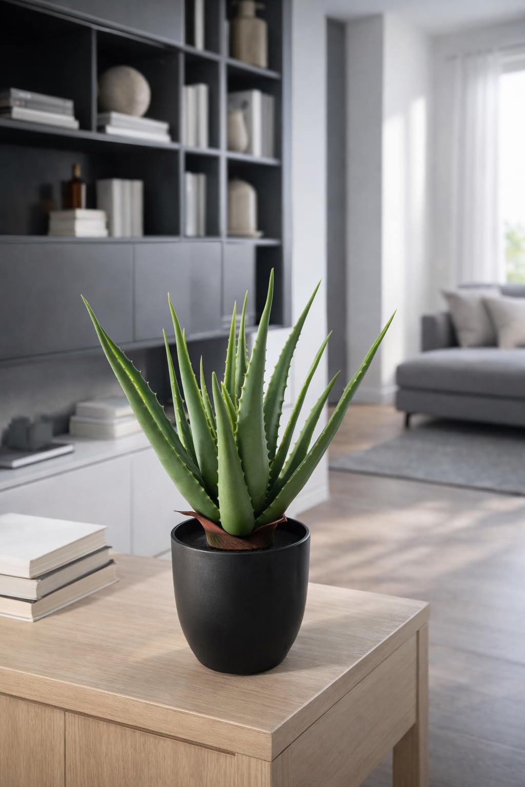 Aloe Artificiale Pianta Grassa Sintetica Realistica Foglie in Pvc per Arredare Interni e Attività Commerciali (Elisa - Aloe 69 cm)