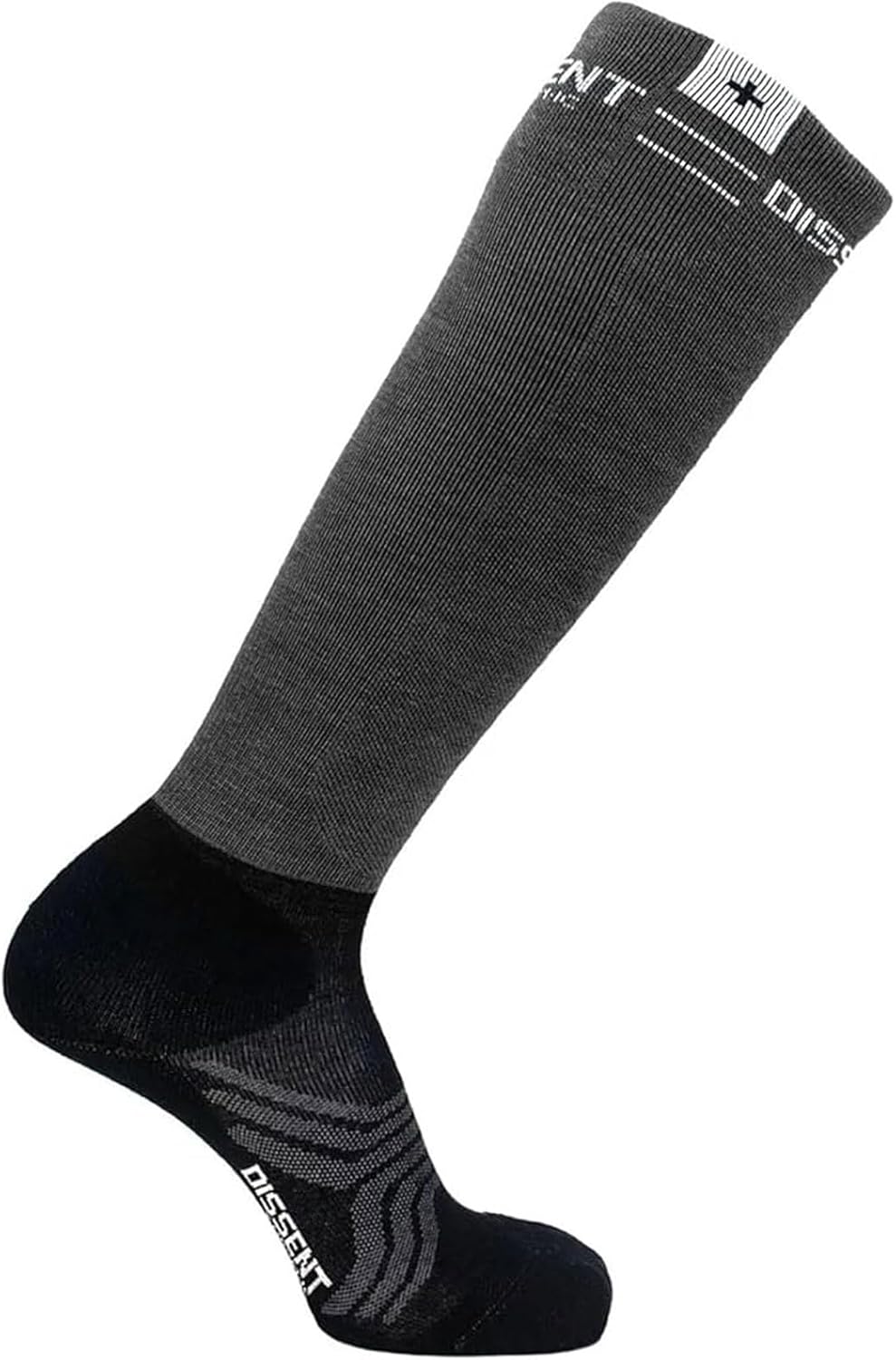 DISSENT Unisex IQ Comfort Zero Cushion Performance Soft Breathable Warm Easy-To-Wear Over-The-Calf Ski Compression Socks