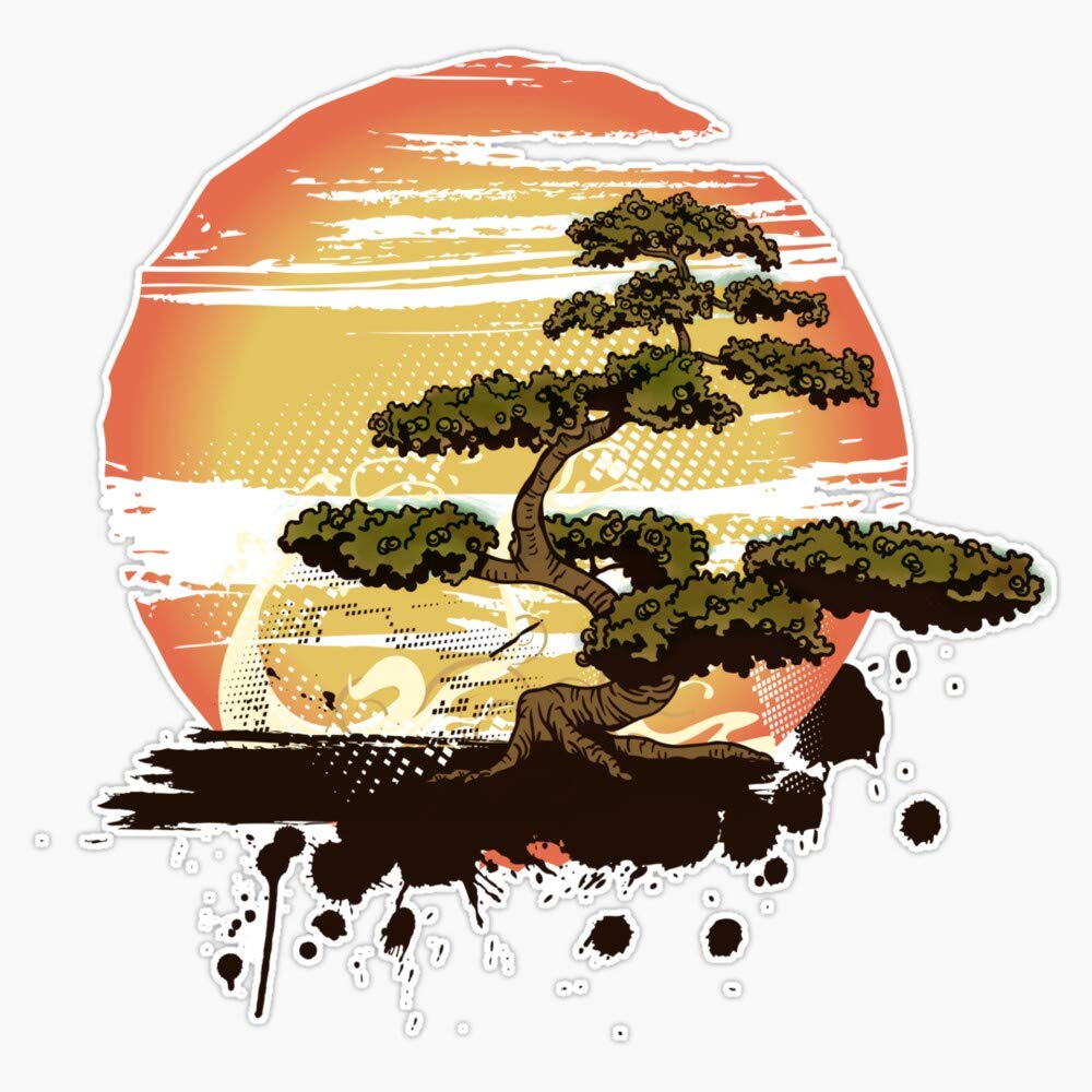 Amazon.com - Bonsai Tree Karate Dojo Vinyl Waterproof Sticker Decal Car  Laptop Wall Window Bumper Sticker 5"