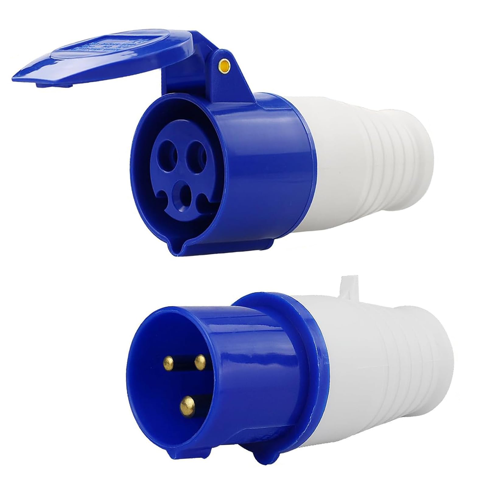 3Pin 16A Industrial Plug, Socket, IP44 Industrial Plug Socket, 3Pin Waterproof Connector Plug Socket