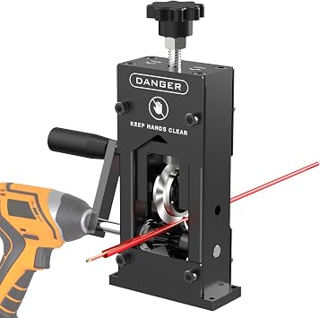 Manual Wire Stripping Machine; 0.06-1.18 inch Wire Stripper for Drill; Copper Wire Stripping Machine for Scrap Wire with 3 Feed Hole Plates, Cable Stripper Tool for Leftover Cable Recycling,Black