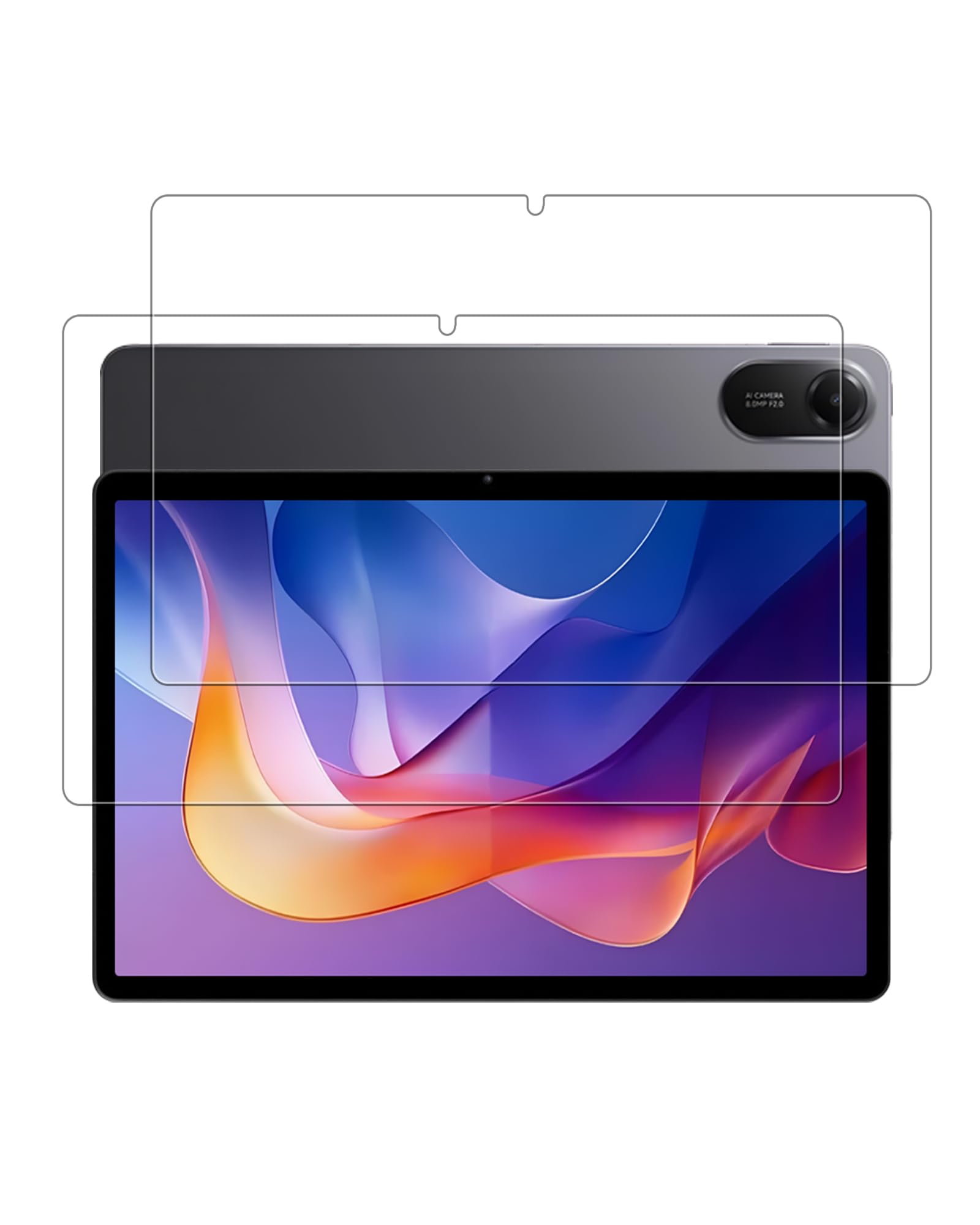 XunyLyee 2 Stück, Panzer Schutz Glas für Xiaomi Redmi Pad 2 11/ Redmi Pad SE 11 Zoll Schutzfolie Displayschutz