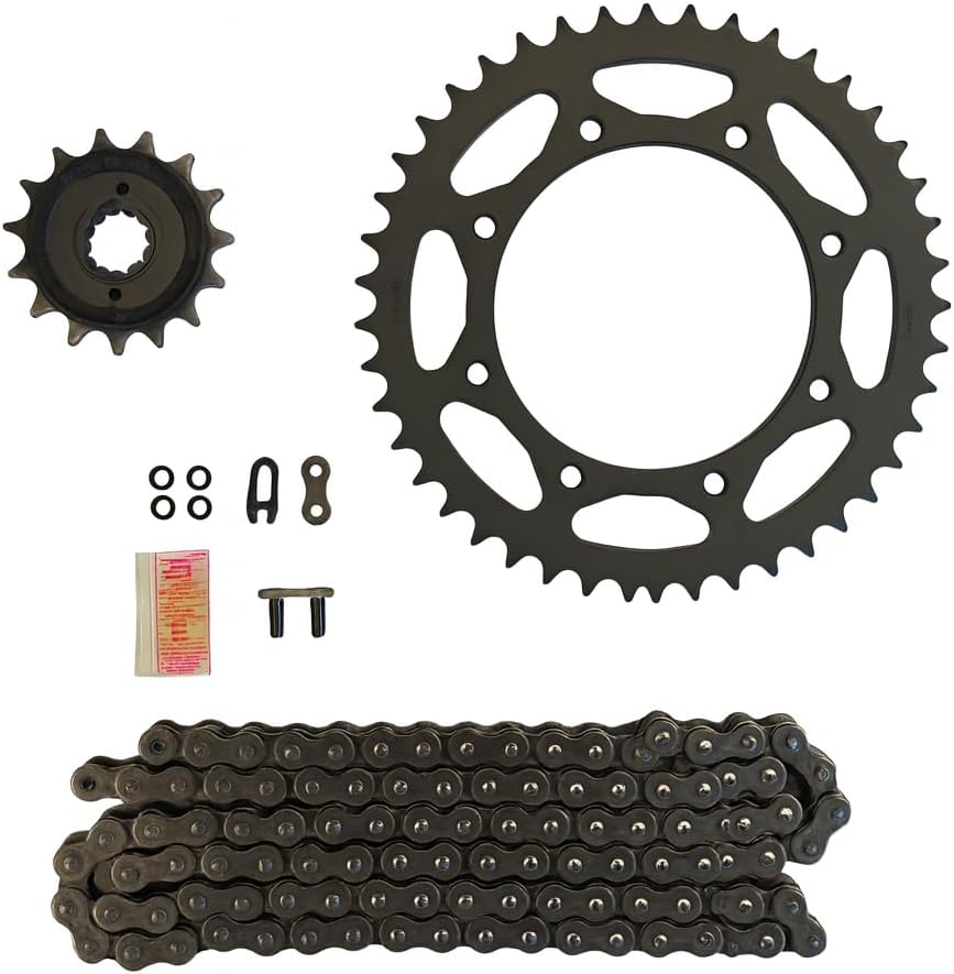 520 O-ring Motorcycle Chain and Sprocket Kit compatible with Kawasaki KLR650 1990-2018