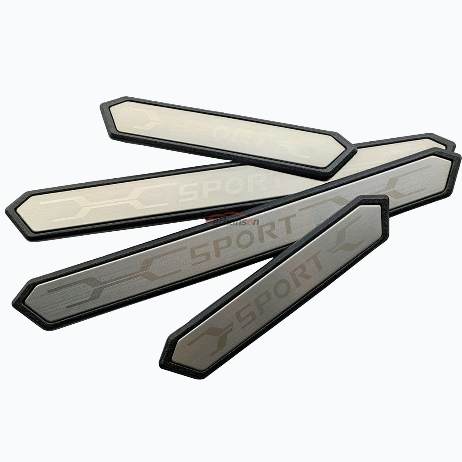 GZBFTDH Auto Door Sill Protector, for Toyota Rav4 Corolla Cross 2019 2022 Accessories Car Door Edge Guard, Stainless Steel Plastic Kick Plates Covers Interior Parts