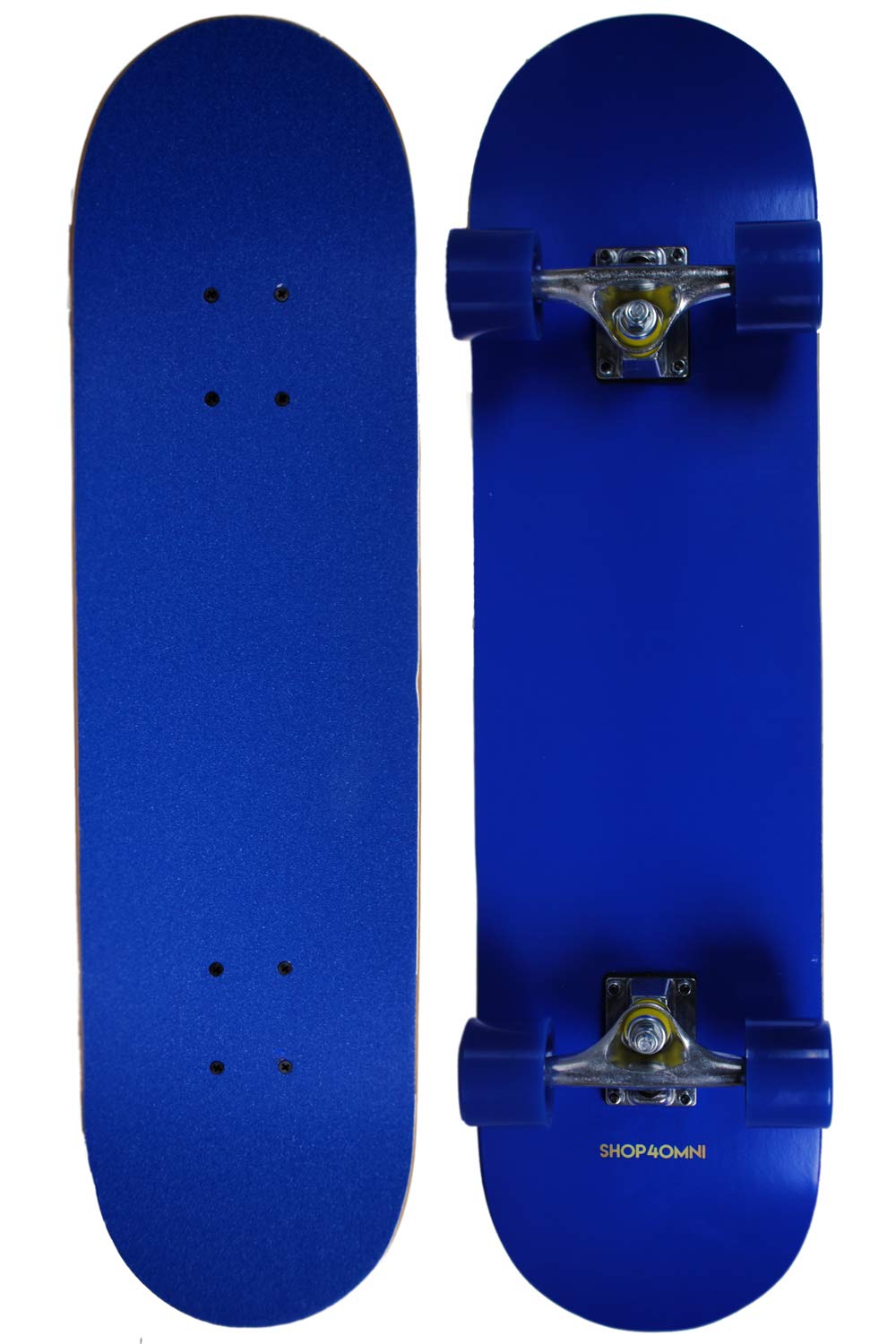 Shop4Omni Complete Full Size Maple Skateboard w Premium Wheels & Matching Grip Tape