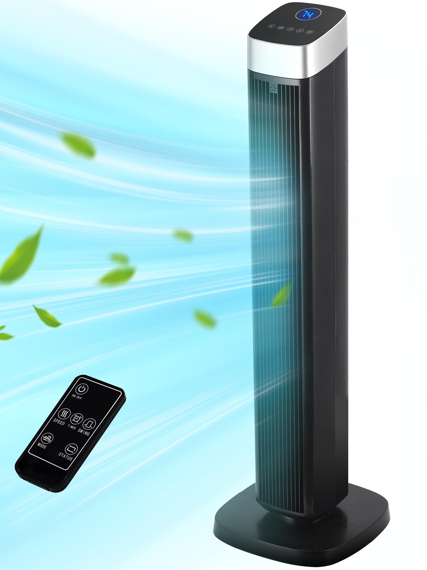 Amazon.com: Uthfy Tower Fan for Bedroom, 41" Quiet Bladeless Floor Fan ...