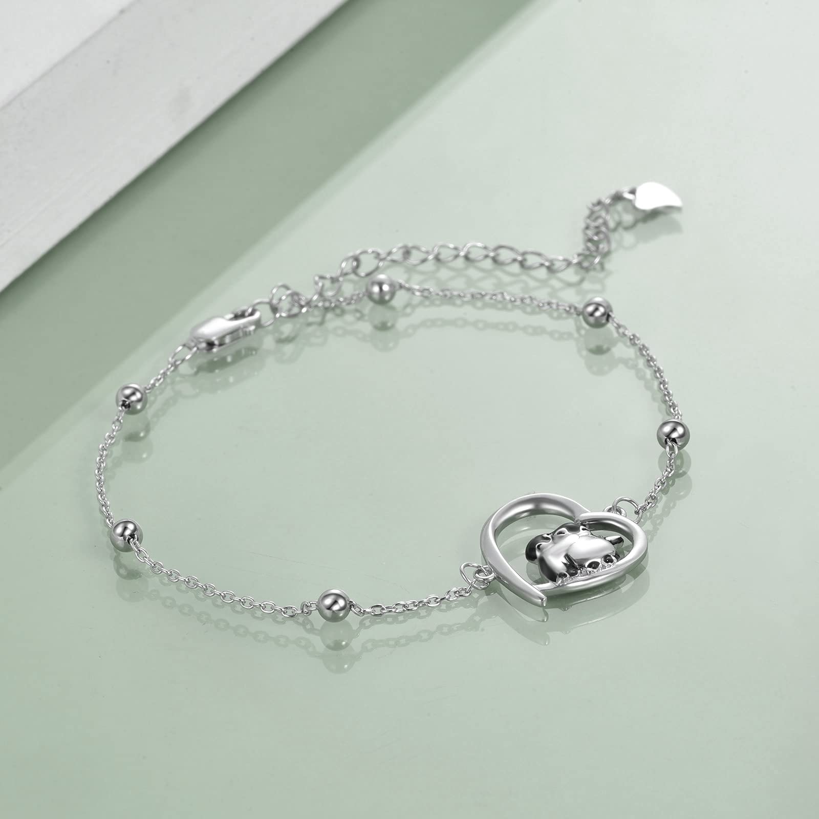 YAFEINI Pinguin/Meerschweinchen Armbänder Pinguin Geschenke 925 Sterling Silber Umarmt Pinguine Niedlicher Tierschmuck für Frauen Schwester