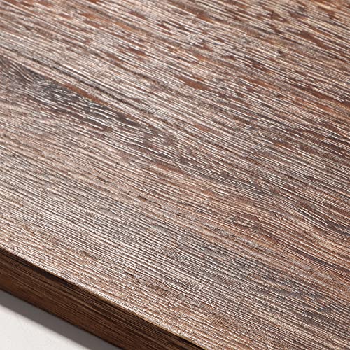 Marsmiles Floating Shelves, 17 Inch Wall Shelf Set Of 3, Rustic Wood Shelves For Wall Storage, Wall Mounted Wooden Display Shelf For Bathroom Bedroom Kitchen Garage, Rustic Brown #TOP6