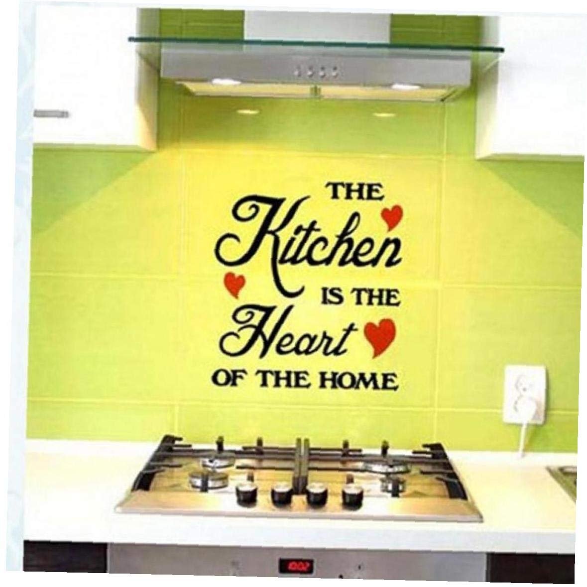 Lankater the Kitchen is the Heart of Home Wall Stickers Art Quotes Decals Kitchen Home Decor 60 * 20cm