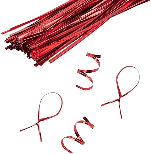 Vista 10 de Restaurantware Bag Tek - Lazos giratorios de 4 pulgadas para bolsas de golosinas, 500 lazos duraderos para bolsas de café, alambre de metal flexible