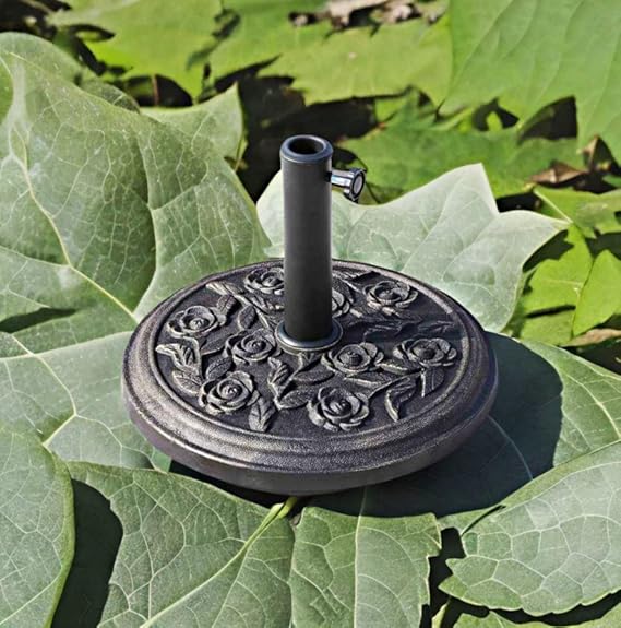 Meown Cast Iron Parasol Base Adjustable Tightening Knob Heavy Duty