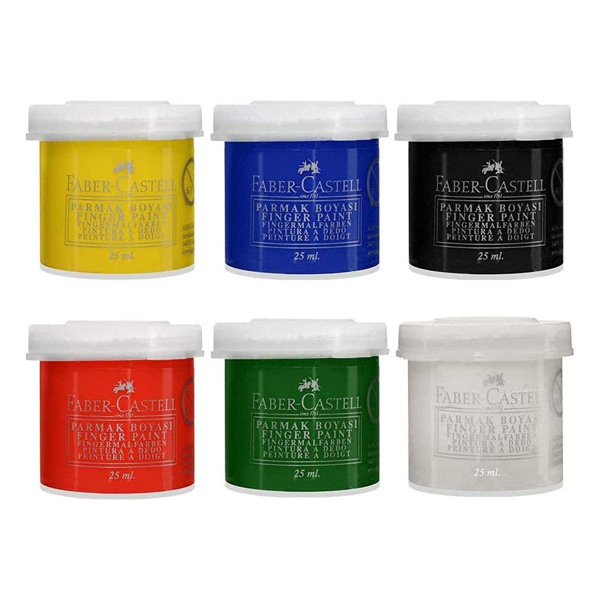 Faber-Castell 6 colores de pintura de dedos