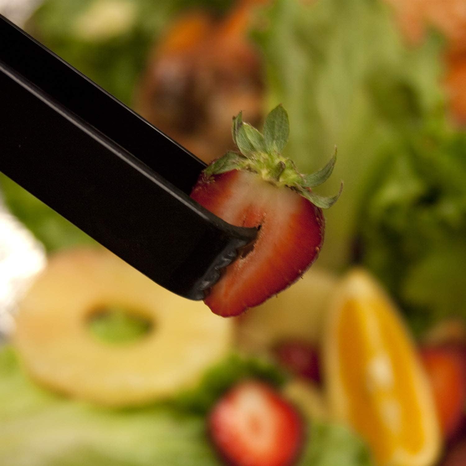 Party Essentials TN-65B High Quality Plastic Serving Tong, 6-1/2" Length, Black (Case of 144)