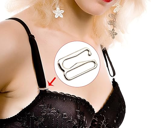 Miniatura 7 de Tupalizy Ganchos de metal para brasier para coser bikini halter tops traje de baño, lencería, traje de baño, diapositivas de ajuste, 60 unidades