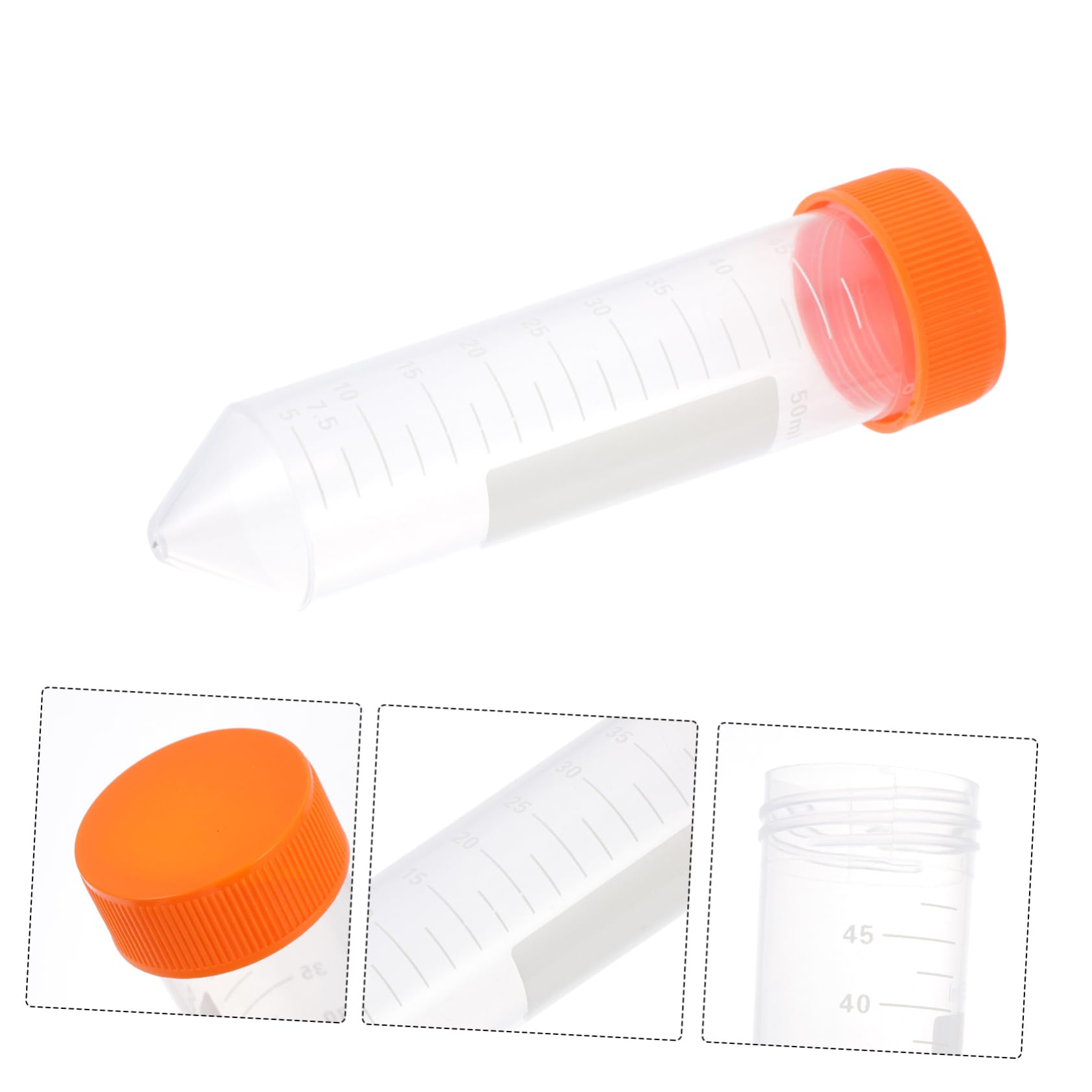 Zentrifugenröhrchen mit Deckel 50 Stück 50ml aus Kunststoff für Proben