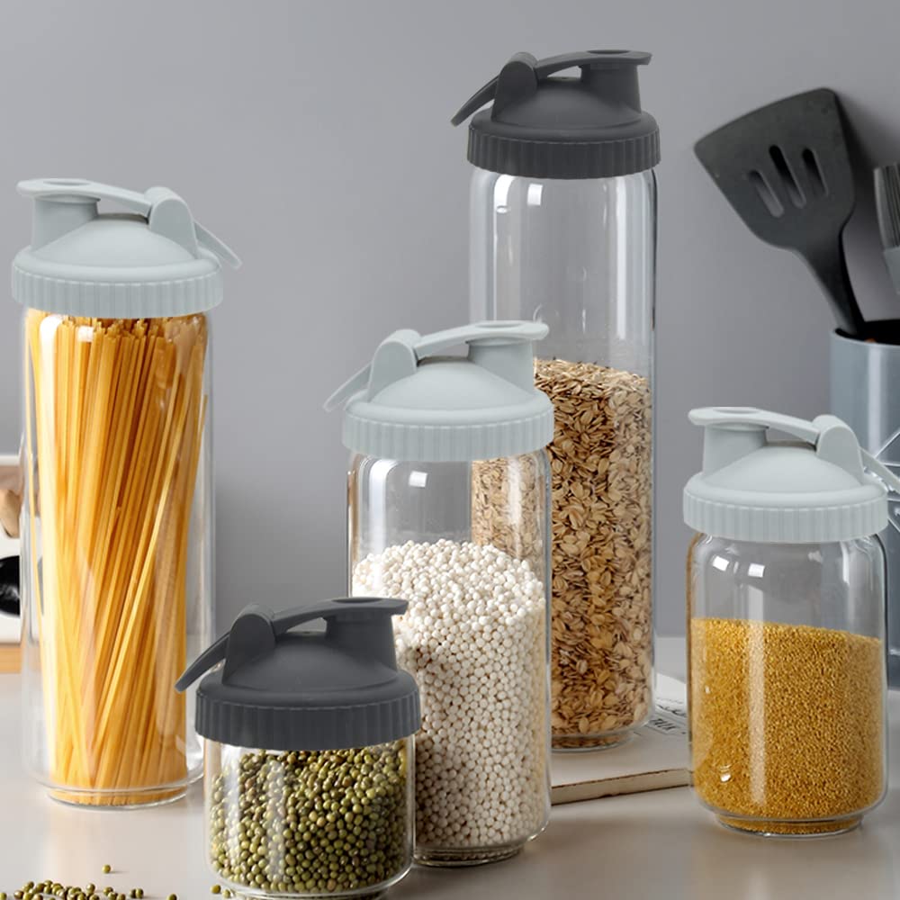 Amazon.com: 2 Pack Mason Jar Flip Lid- Inner3.3inch(85mm) diameter 