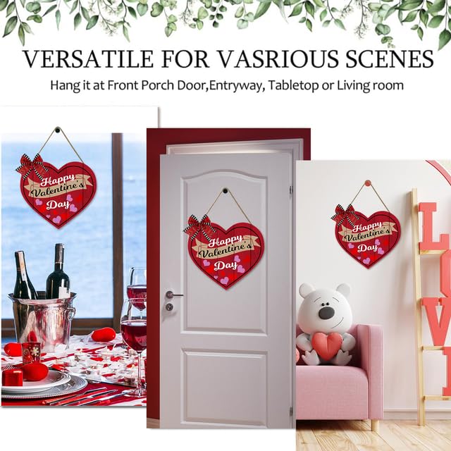1 , cartello per porta con decorazioni per san valentino