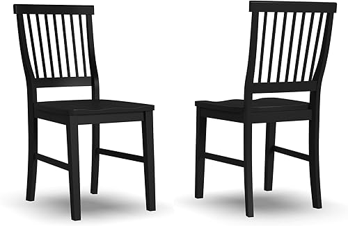 Homestyles Arts & Crafts - Sillas de comedor negras, juego de 2 Negro -,Marrón,https://www.amazon.com/dp/undefined