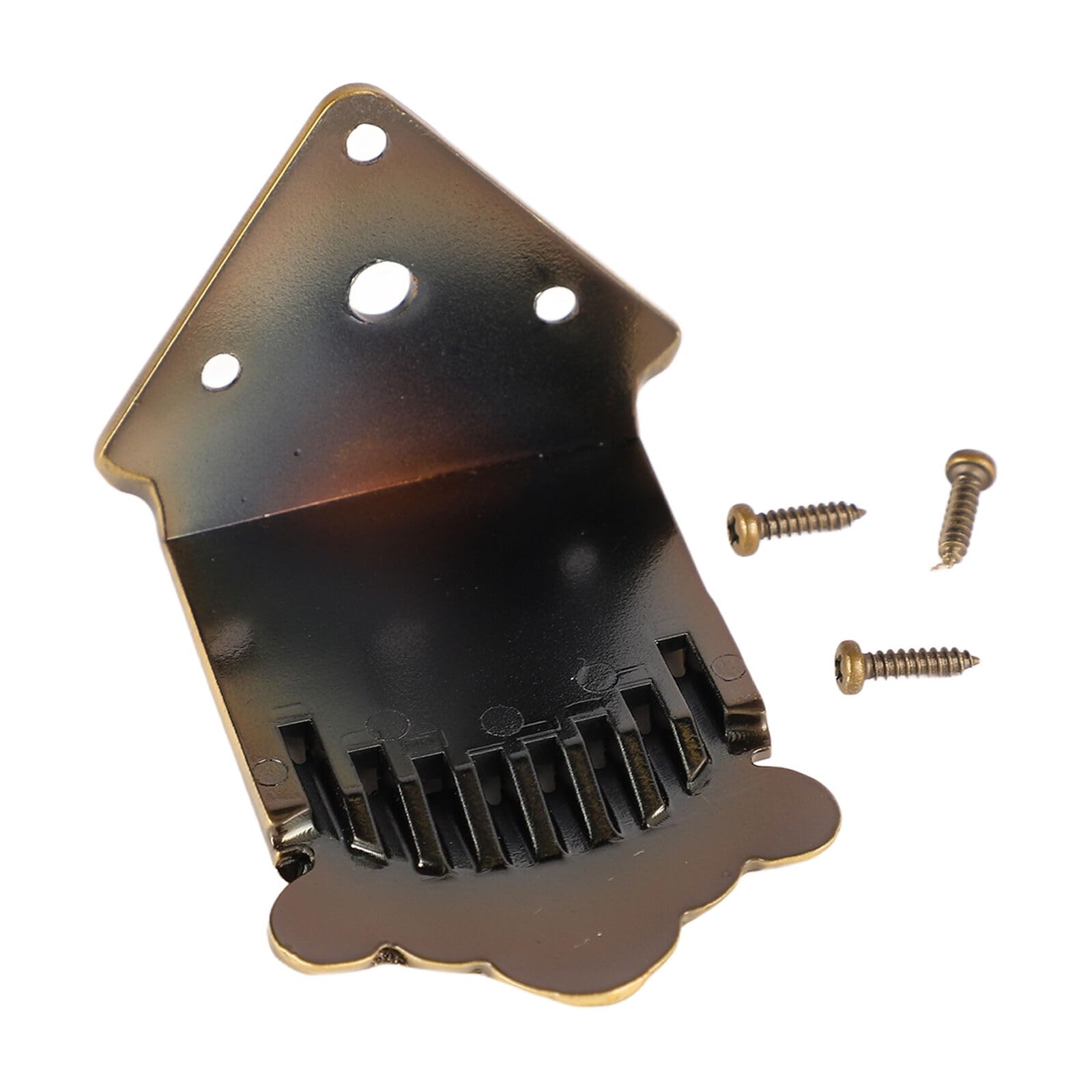 Mandolin Tailpiece Replacement Parts, Replacement Feather Pattern Mandolin Tailpiece for 8 String Mandolin with Screws