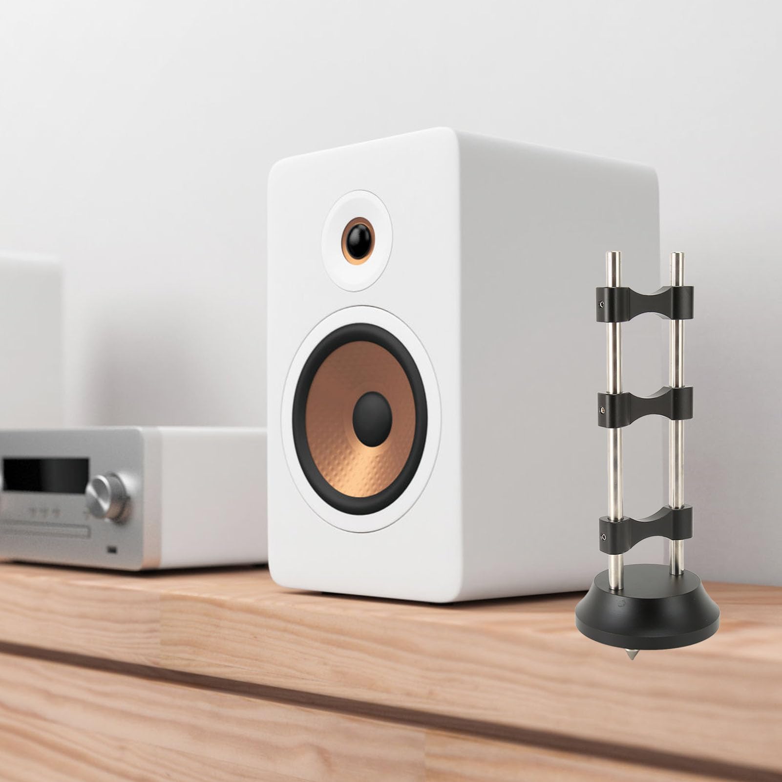 Aluminiowy stojak na kable HiFi tłumiący wibracje stojak na głośniki i wzmacniacze antypoślizgowa taca profesjonalny sprzęt audio przechowywanie wydajne rozwiązanie do zarządzania kablami