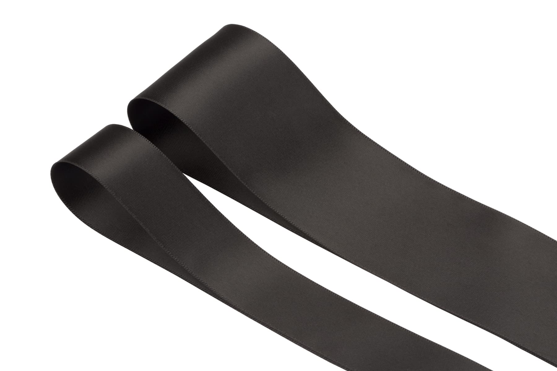 Zofrud 2 Rolls of Black Double Faced Satin Ribbon - 18 Meters Total (25mm and 50mm x 9M) - Ideal for Crafts Gift Wrapping, and Weddings - Image 4