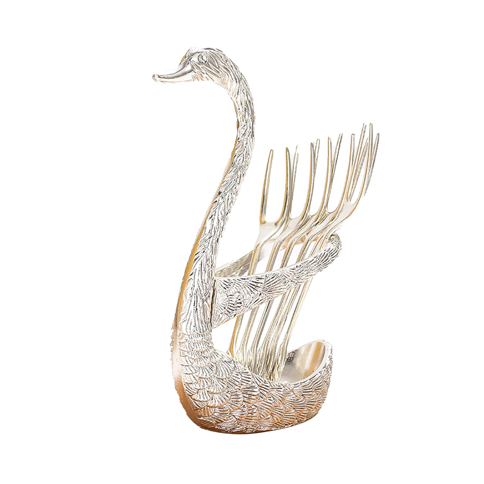 Amazon.co.jp: 白鳥 箸置き リングホルダー スワン フルーツフォーク 