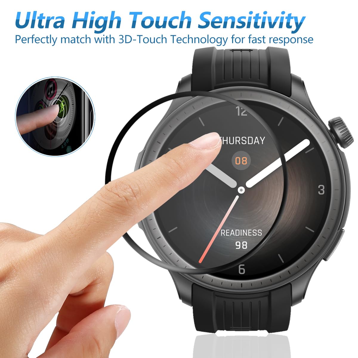 4 Pièces Protection Écran Compatible Avec Amazfit Balance 46