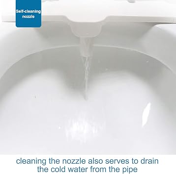 Bidet toilet seat,Toilet Bidet Attachment, Left Hand Non-electric Cold Water Bidet Toilet Seat Attachment With Pressure Controls,Retractable Self-cleaning One Nozzle For Rear Wash,White