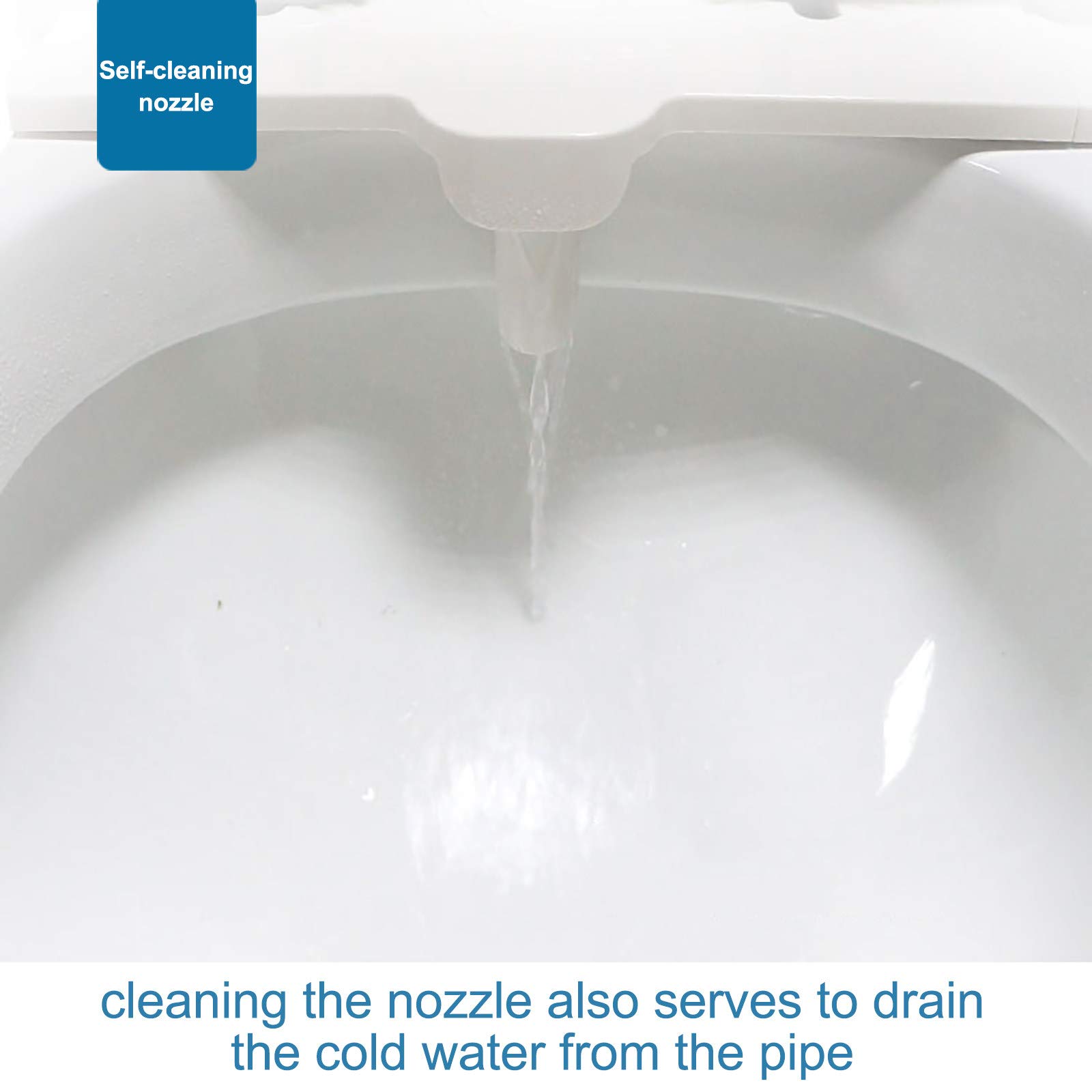 Przystawka do bidetu z rozpylaczem ciepłej i zimnej wody do deski sedesowej z dyszami samoczyszczącymi, kontrola ciśnienia wody – nieelektryczny bidet leworęczny