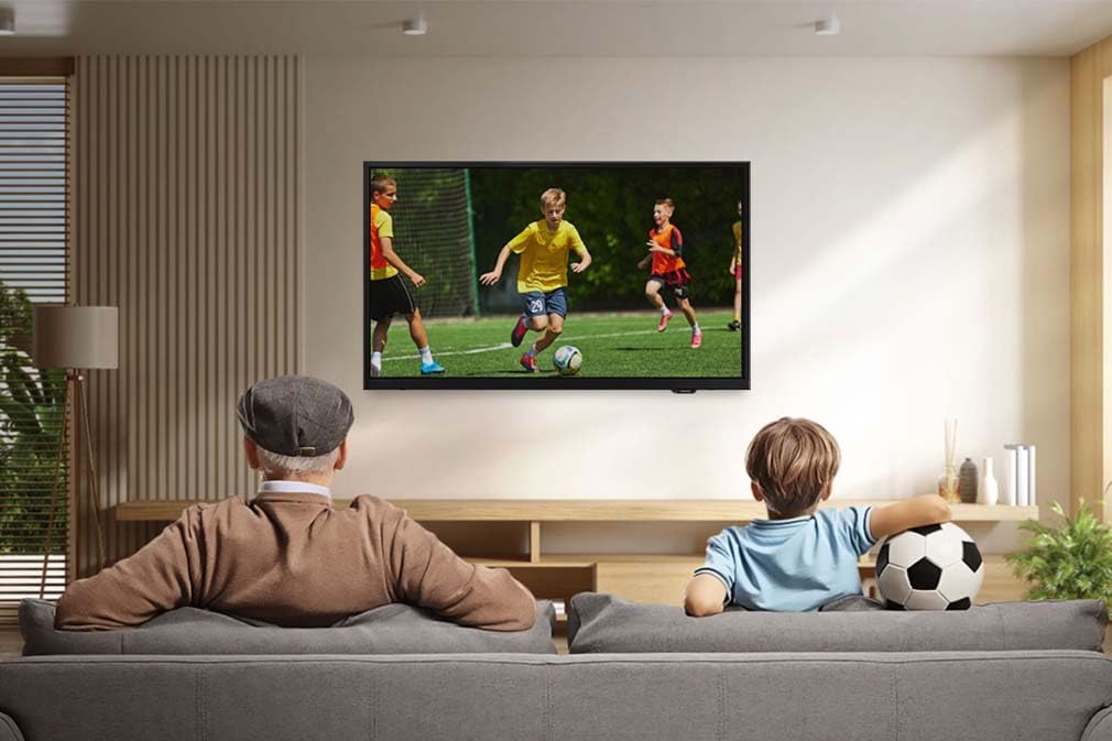 Samsung Full HD F6009F 32 Zoll (81 cm) LED Flachbildfernseher, PurColor-Technologie, HDR, Object Tracking Sound Lite, Knox Security, One UI Tizen, Smart TV, Unbegrenzt kostenlose Inhalte