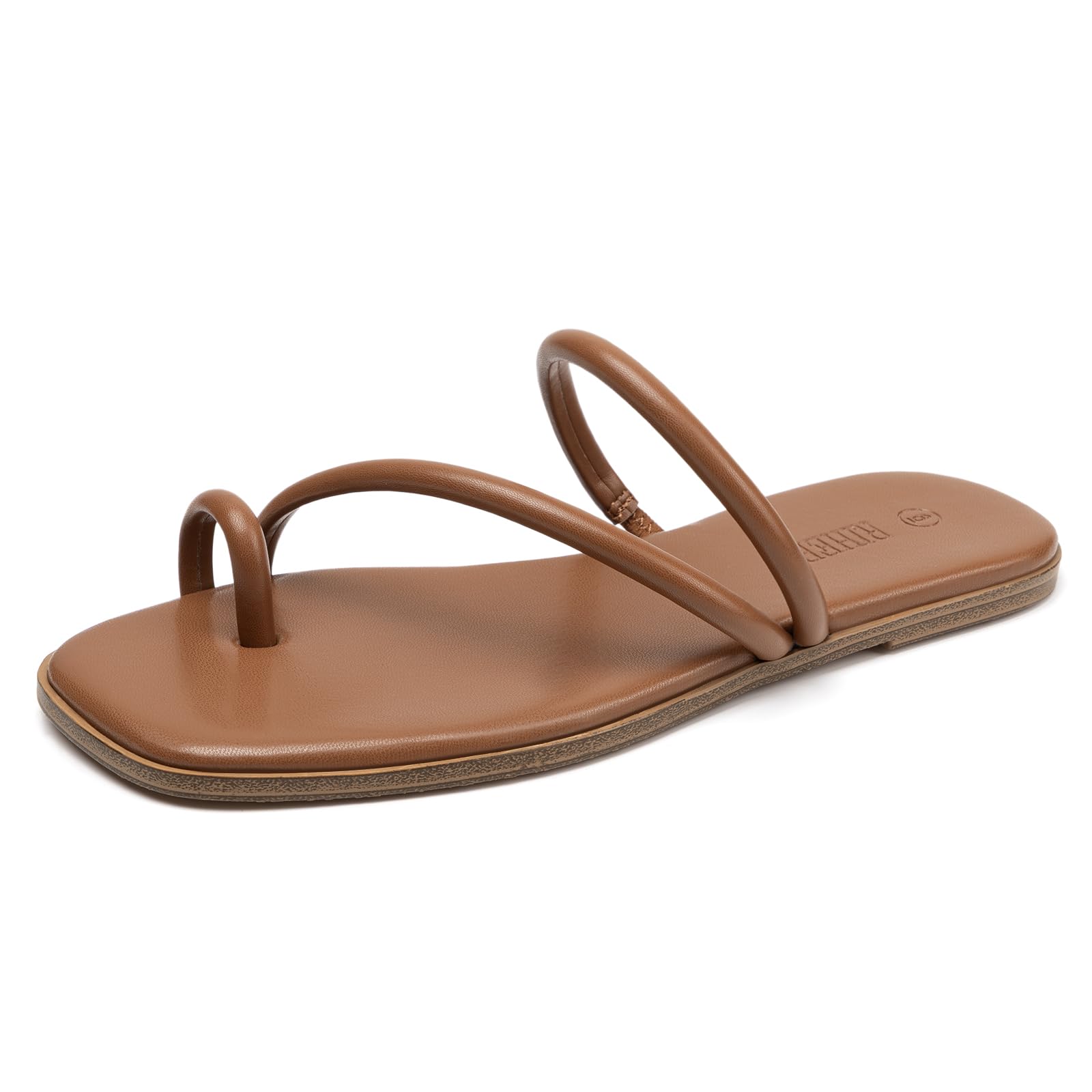 Rihero Women's Square Toe Flat Sandals With Strapp...