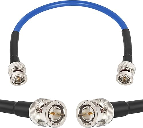 XRDS -RF Cable SDI 12G de 1 pie, cables de video SDI 3G/6G/12G 75ohm BNC Cable macho soporta HD-SDI/3G/6G-SDI/4K/8K para convertidor de cámara de