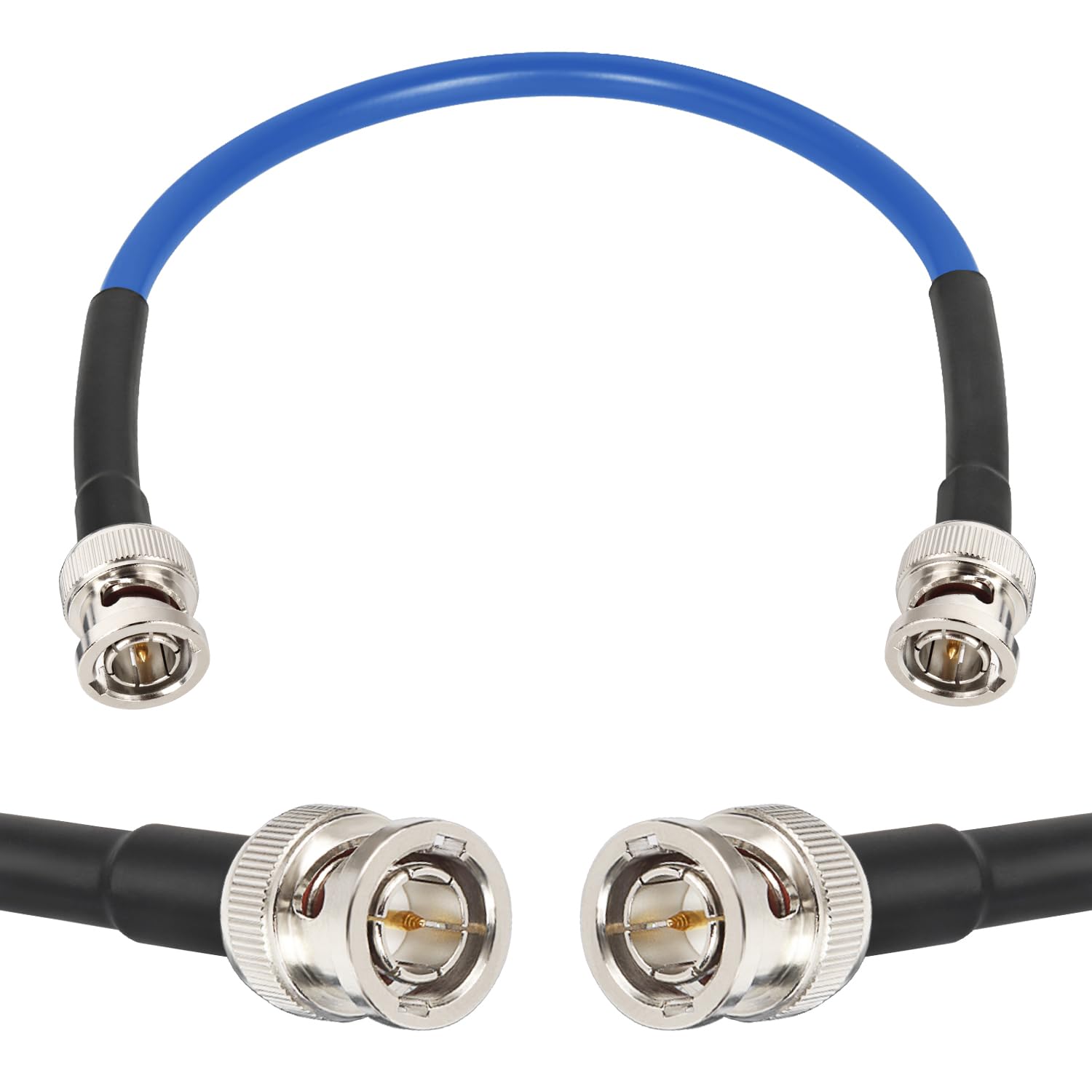 XRDS -RF 12G SDI Cable 1FT, SDI Video Cables 3G/6G/12G 75ohm BNC Male Cable Supports HD-SDI/3G/6G-SDI/4K/8K for Video Security Camera Converter