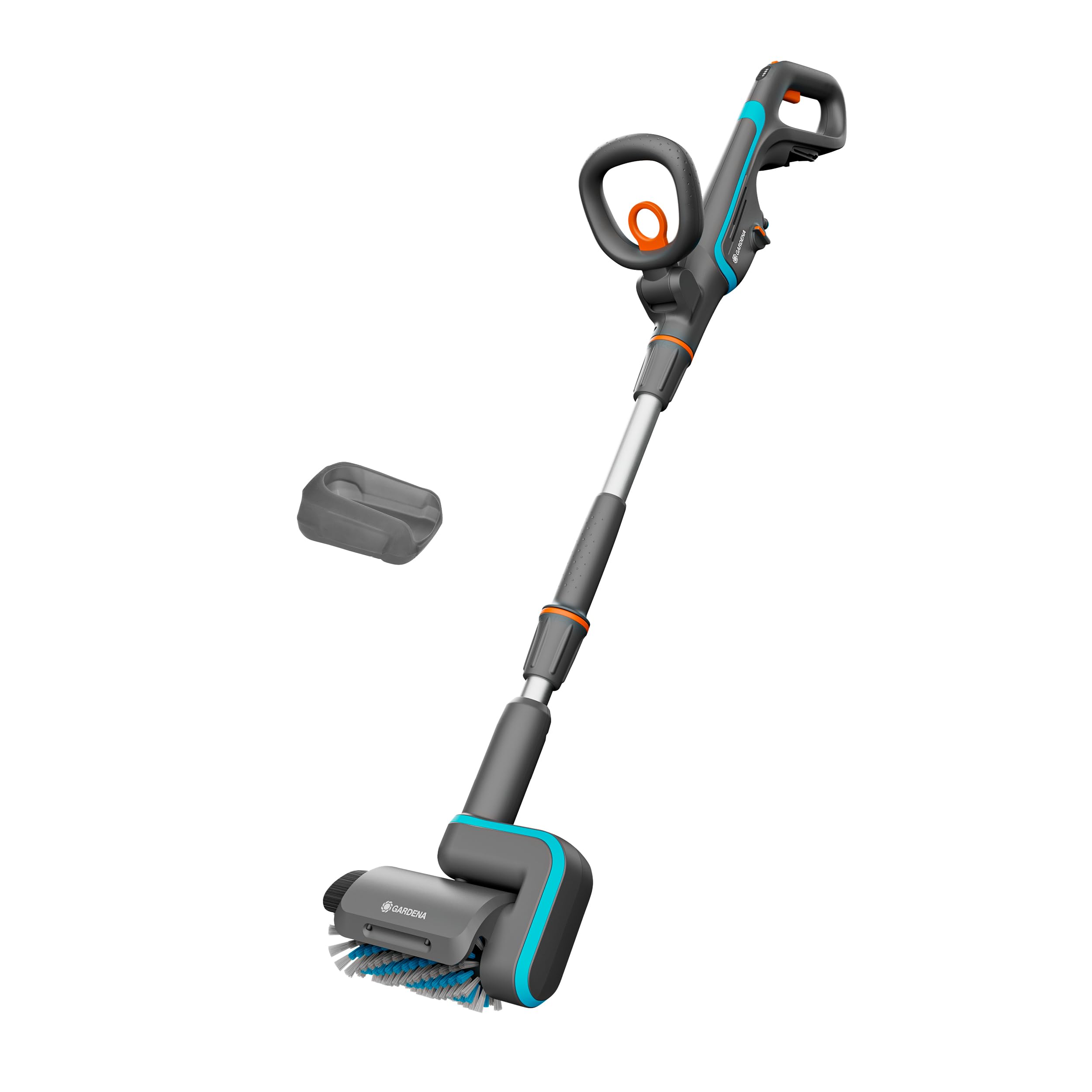 Gardena Multi limpiador a batería AquaBrush Patio 03/18V P4A Solo: Exterior, Funcionamiento con un solo toque, Limpieza de patios, Cepillo de perfilado, Sin cable (14841-55)
