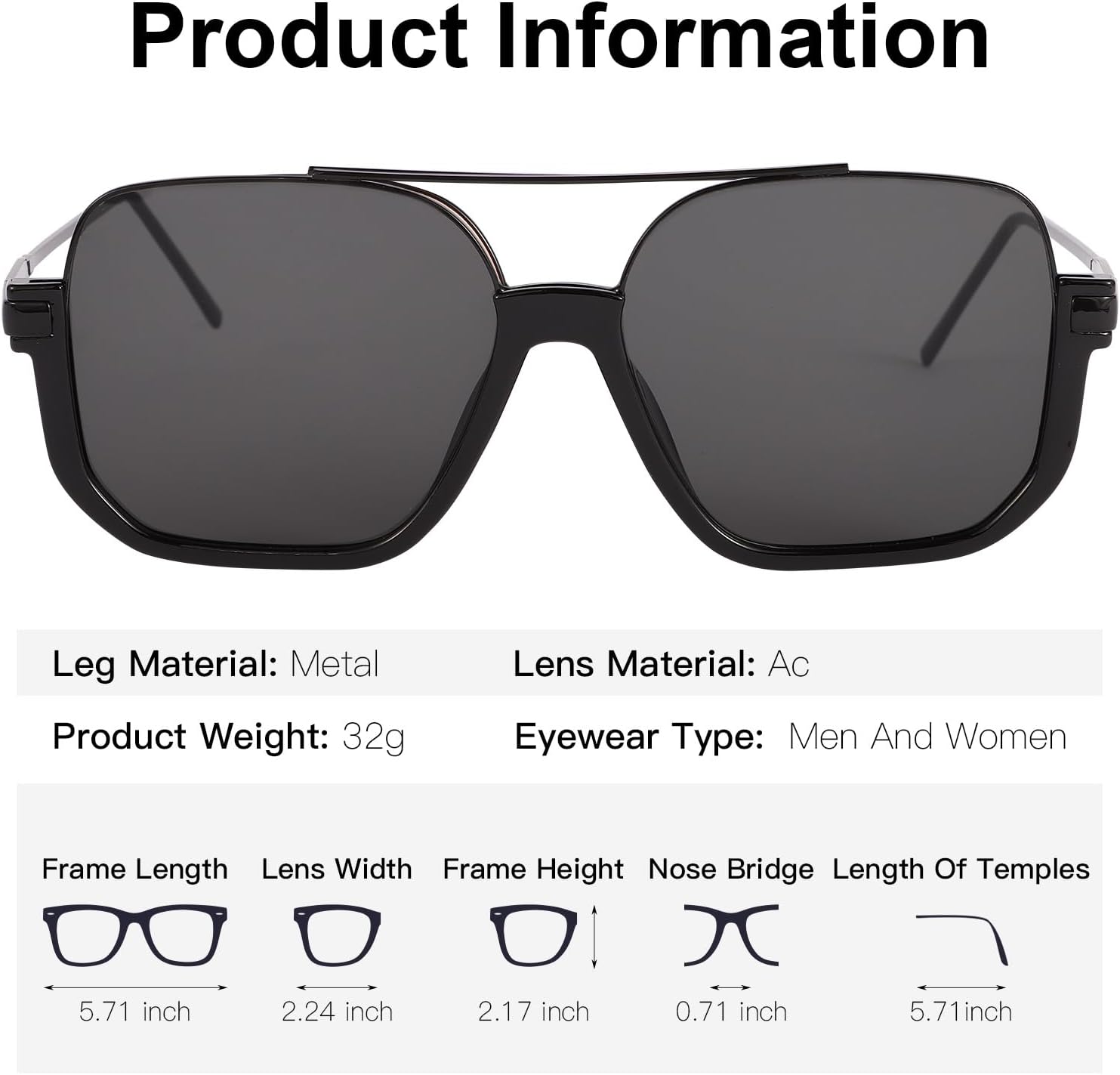 3 Pcs Retro Oversized Sunglasses for Women Men, Vintage 70s Square Shades Sun Glasses Oversized Trendy Trucker Driving Sunglasses - Image 2