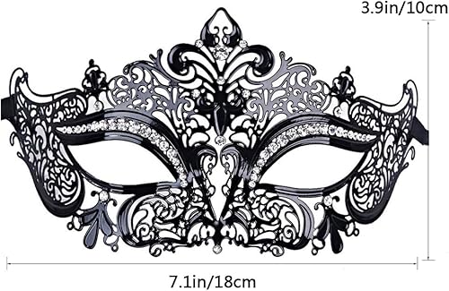 Miniatura 9 de Couples Masquerade Metal Masks Venetian Halloween Costume Mask Party Costume Accessory Mardi Gras Mask