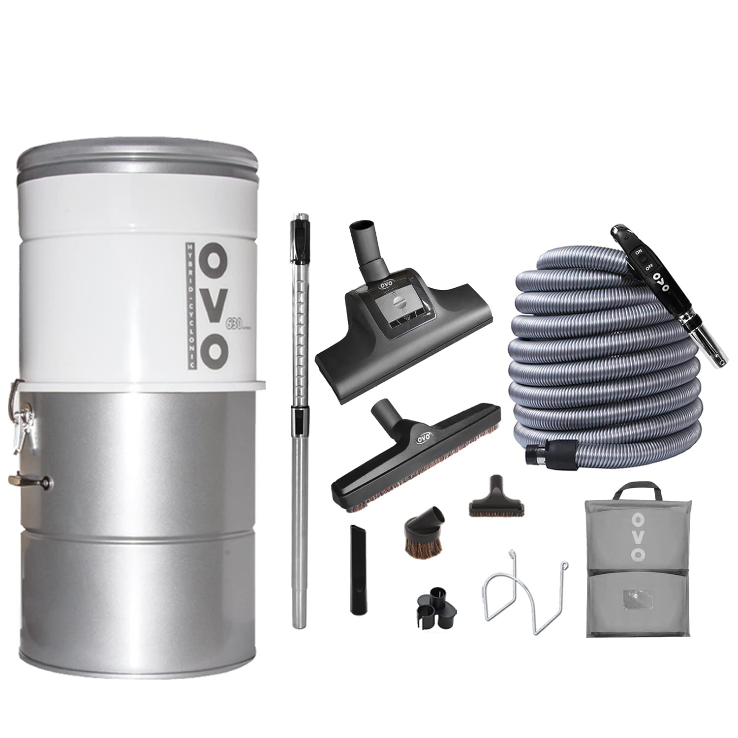 Buy OVO 35ft Large and Powerful Central Vacuum System, Hybrid