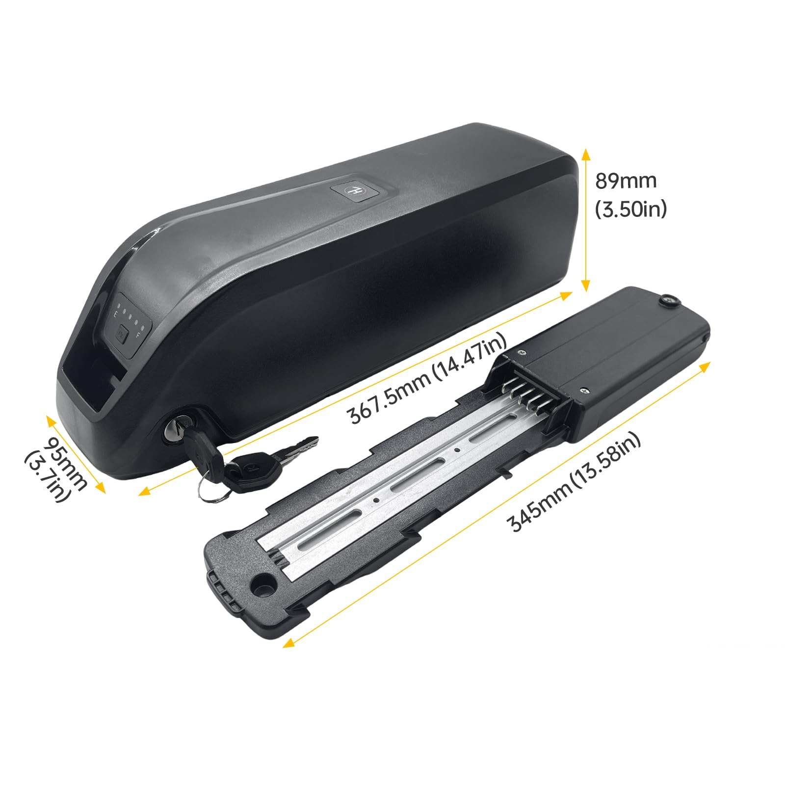 Batterie pour vélo électrique 36V 48V 10 Ah/15 Ah Batteries au Lithium pour vélo avec Chargeur, Plaque de Base à 5 Broches pour vélo électrique 100 W-1500 W pour Jasion EB5 (36V 15Ah)