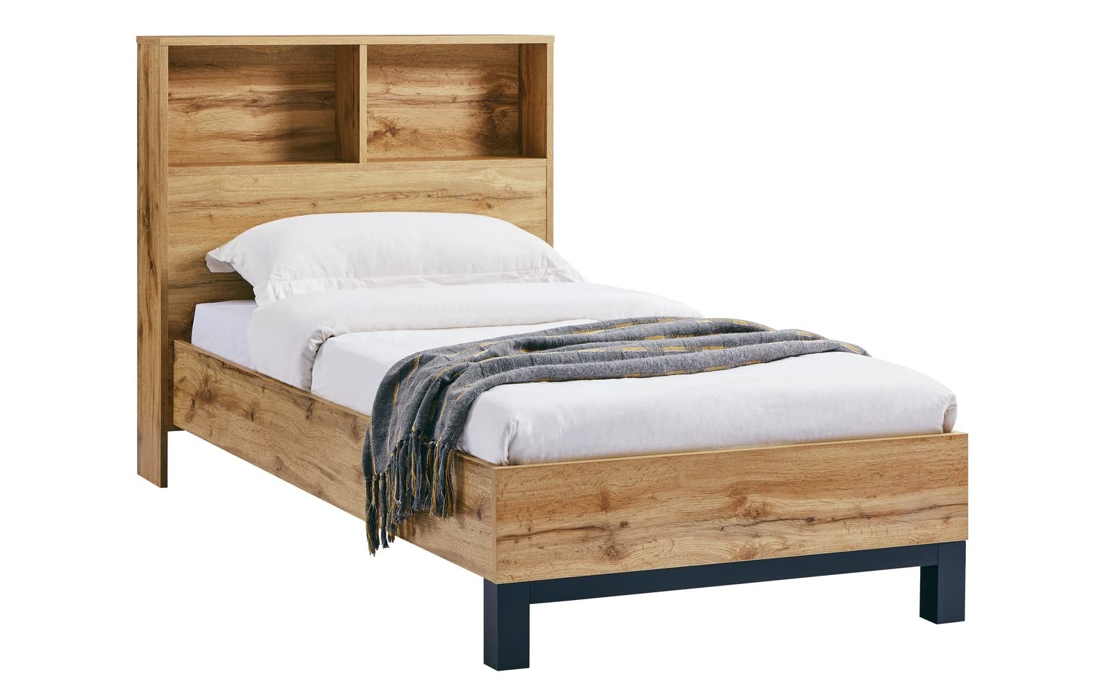 Julian Bowen Bali Bookcase Headboard Bed 90Cm