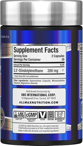 Miniatura 2 de ALLMAX Essentials, DIM, 60 cápsulas vegetales (100 mg por cápsula)