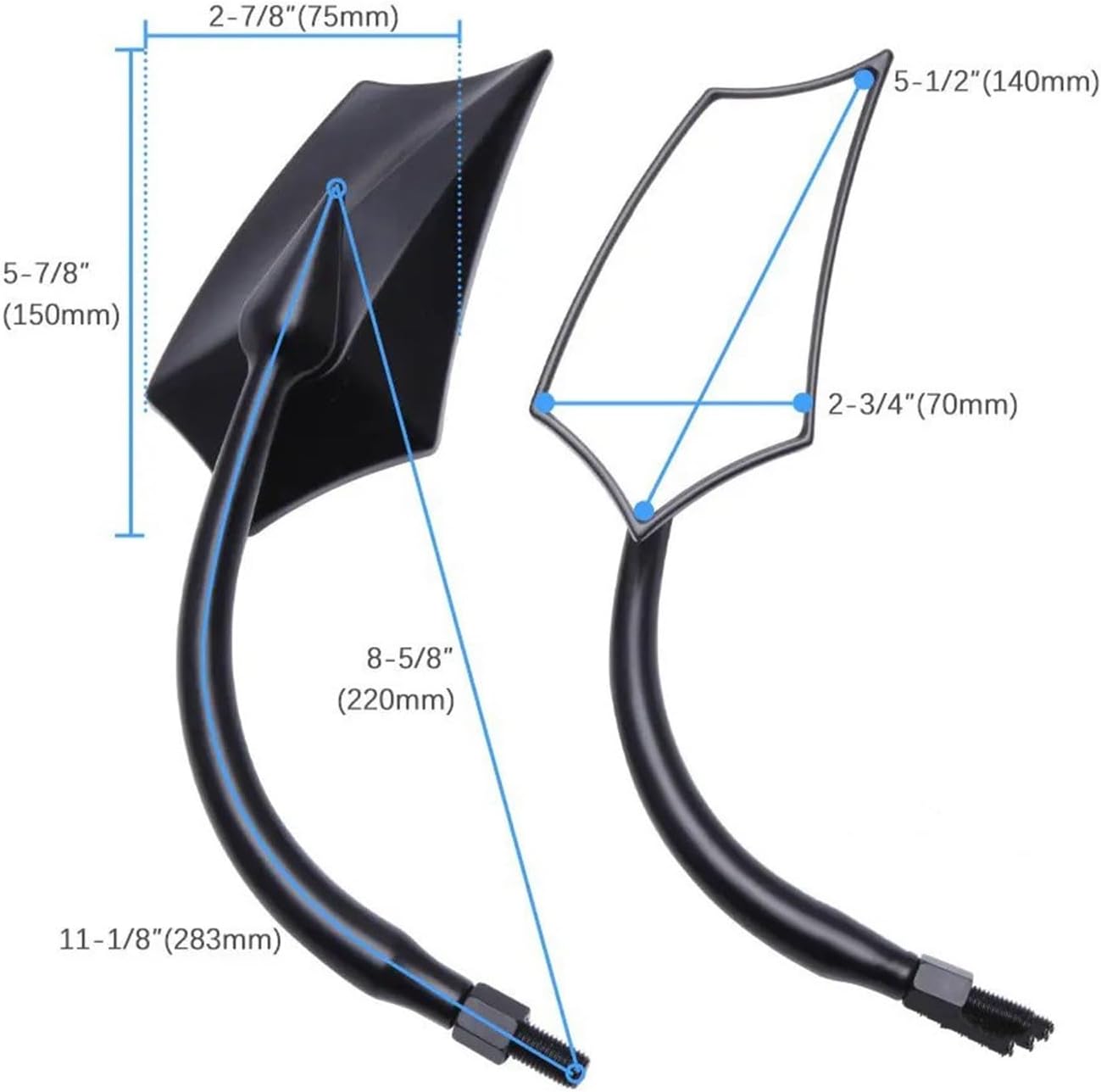 サイドミラー に適合するロードキング に適合するストリートグライド に適合するソフテイル に適合するダイナ に適合するバイクアクセサ