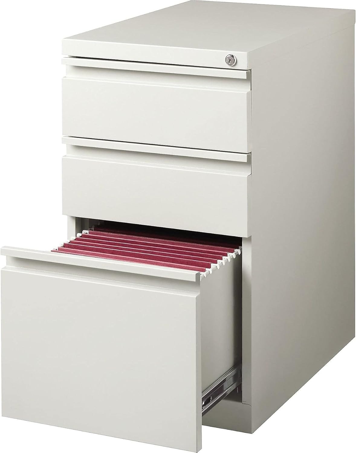 STAPLES Vertical File Cabinet for Letter/Legal Files, Letter/Legal Compatible, Locking, Gray