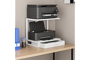 2-Tier Desk Shelf with Drawers: Your Home Office Sanctuary