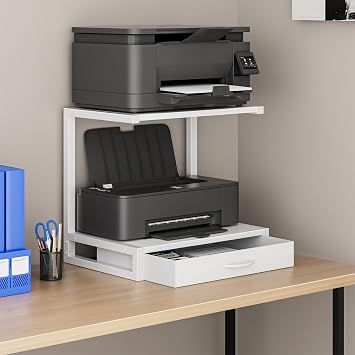 YAOHUOO 2-Tier Printer Stand with Storage
