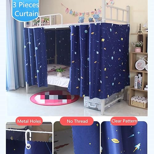 Vista 56 de JIAHG Cortinas de litera para dormitorio de estudiantes, cortinas de cama individual, cortinas de sombreado a prueba de polvo, cortina de ventana