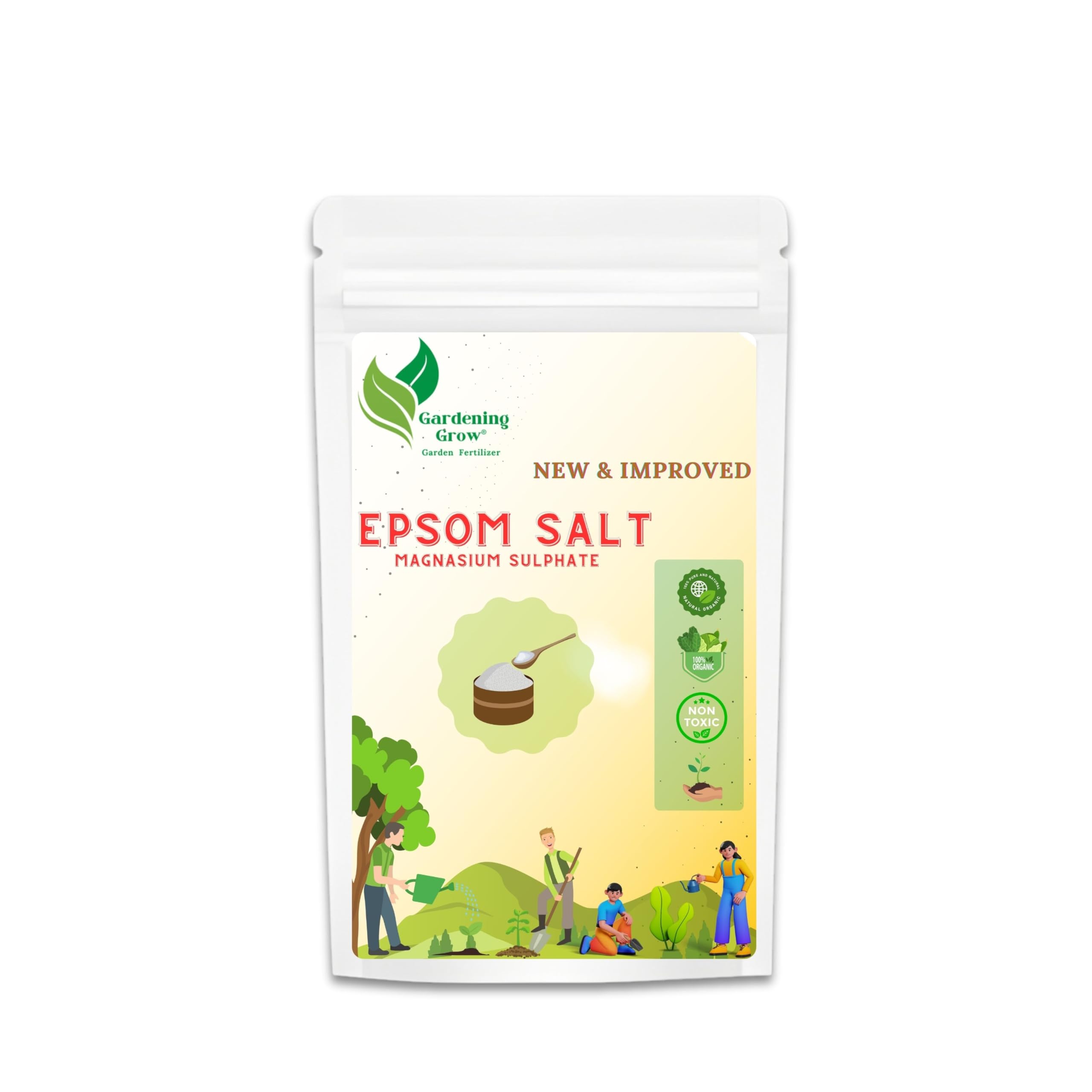 Gardening Grow Epsom Salt Premium Grade Magnesium Sulfate Crystals for Relaxing Baths, Plant Nutrition Pure and Versatile Epsom Salt for Health and Wellness | 900 Grams-image-15